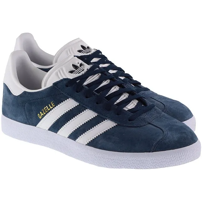 Adidas Originals Mens Trainers Gazelle Collegiate Navy White Gold Metallic