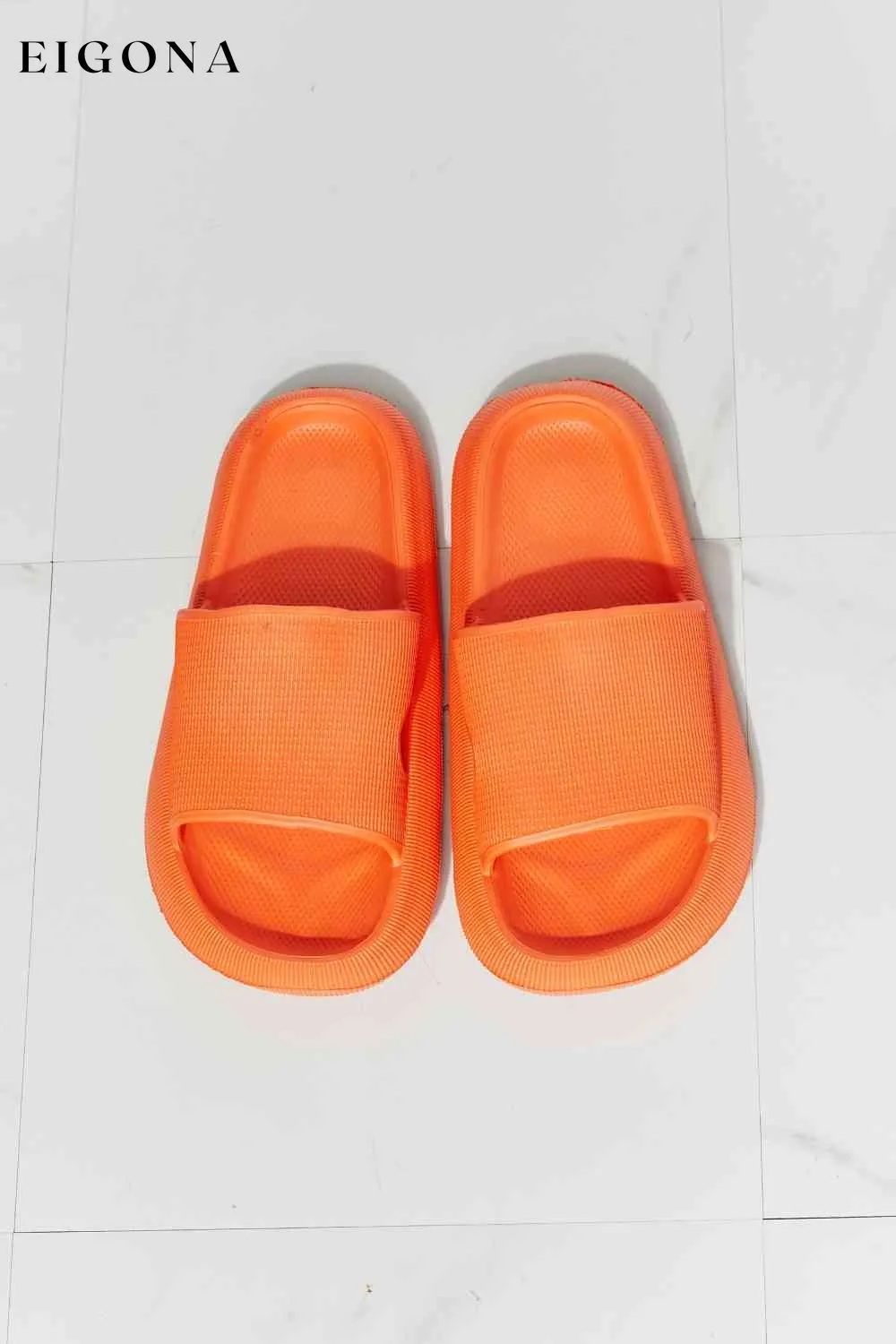 Arms Around Me Open Toe Slide in Orange