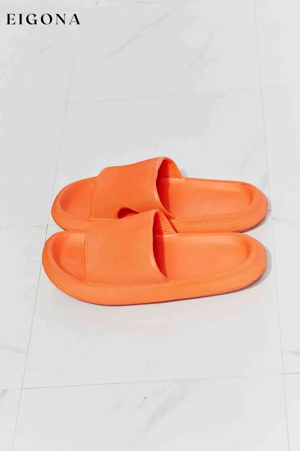 Arms Around Me Open Toe Slide in Orange