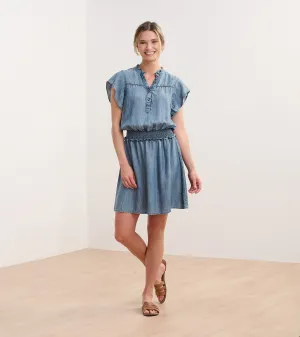 Ava Dress - Blue Acid Wash