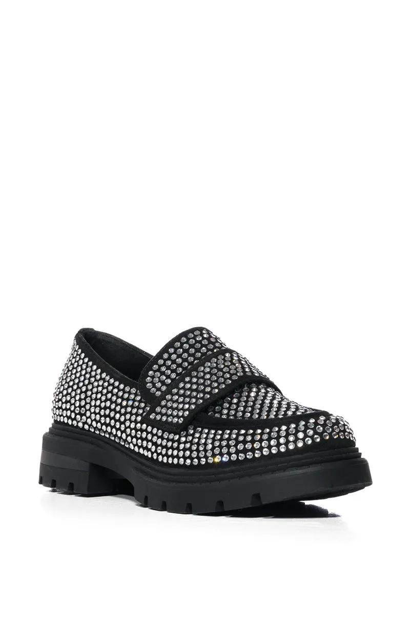 AZALEA WANG HEMMY EMBELLISHED LOAFER