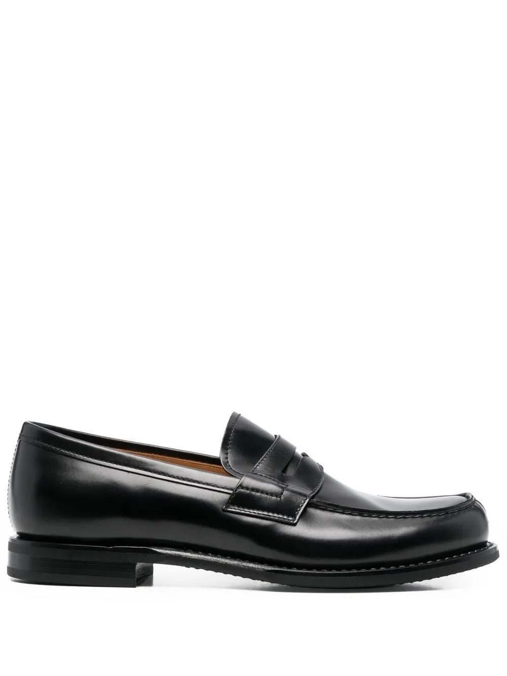 Black Calf Leather Penny Loafers