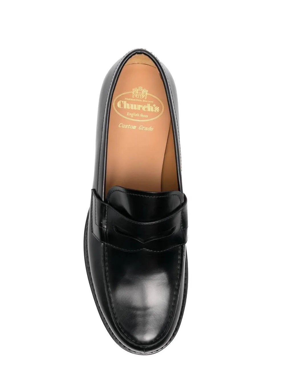 Black Calf Leather Penny Loafers