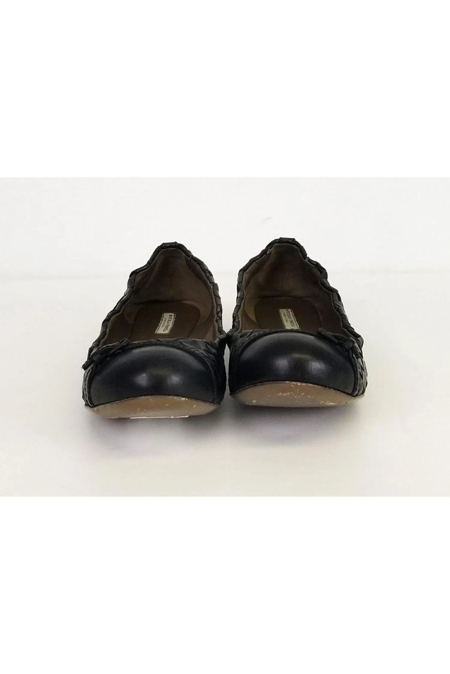 Bottega Veneta - Black Woven Flats Sz 6.5