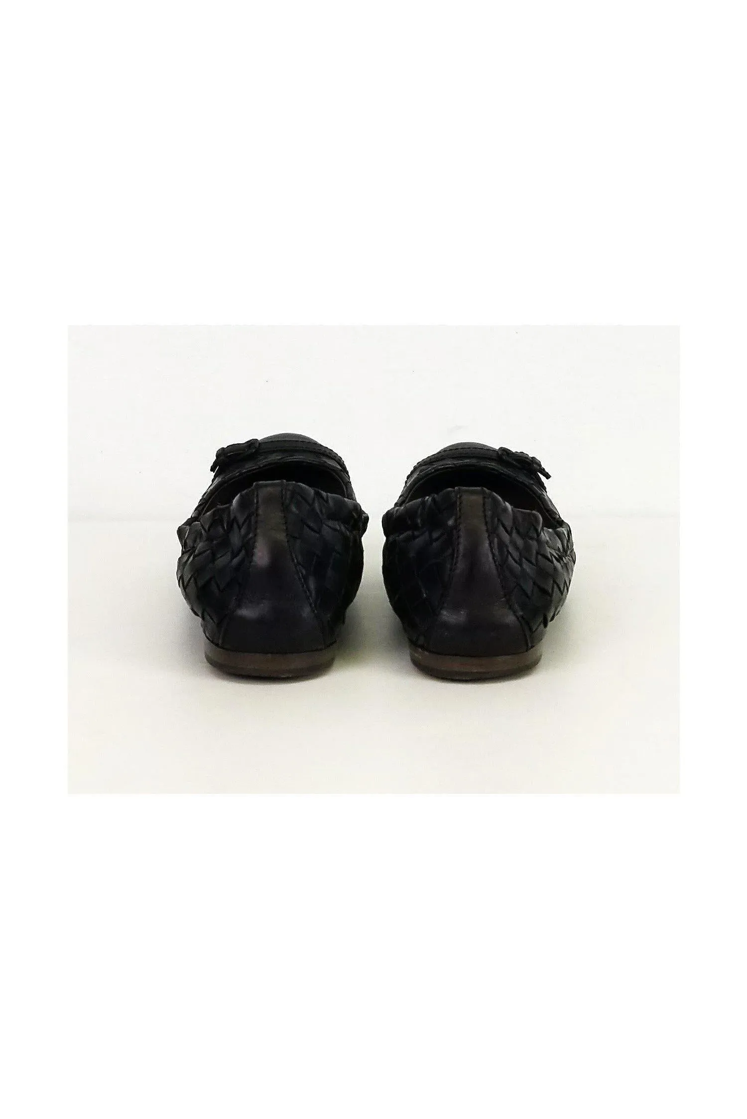 Bottega Veneta - Black Woven Flats Sz 6.5