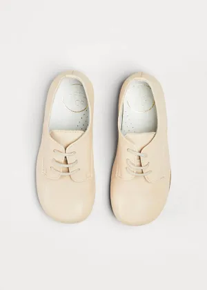 Boy's beige leather celebration shoes (20-36EU)