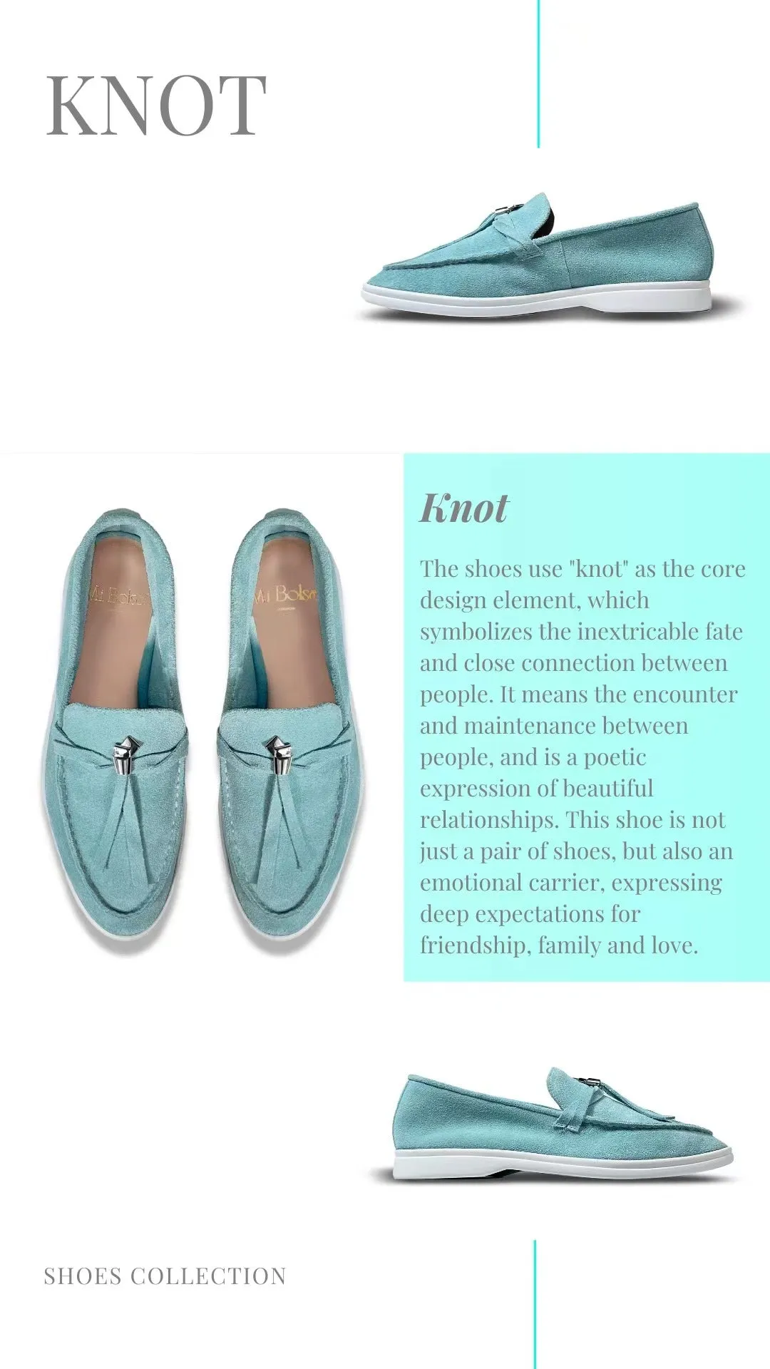 Calf Sued Knot Loafers