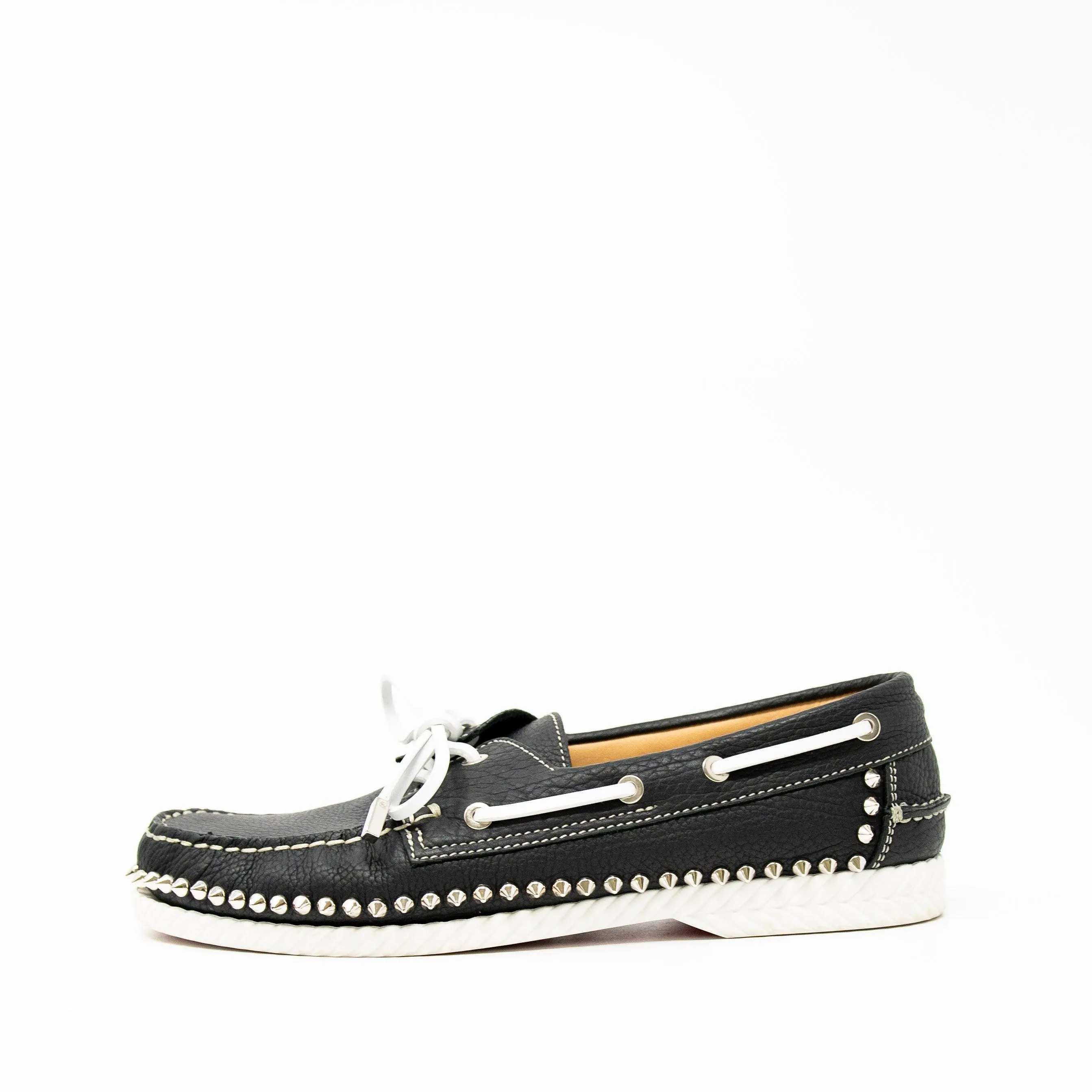 Christian Louboutin Dark Blue Roller Boat Flats 41.5