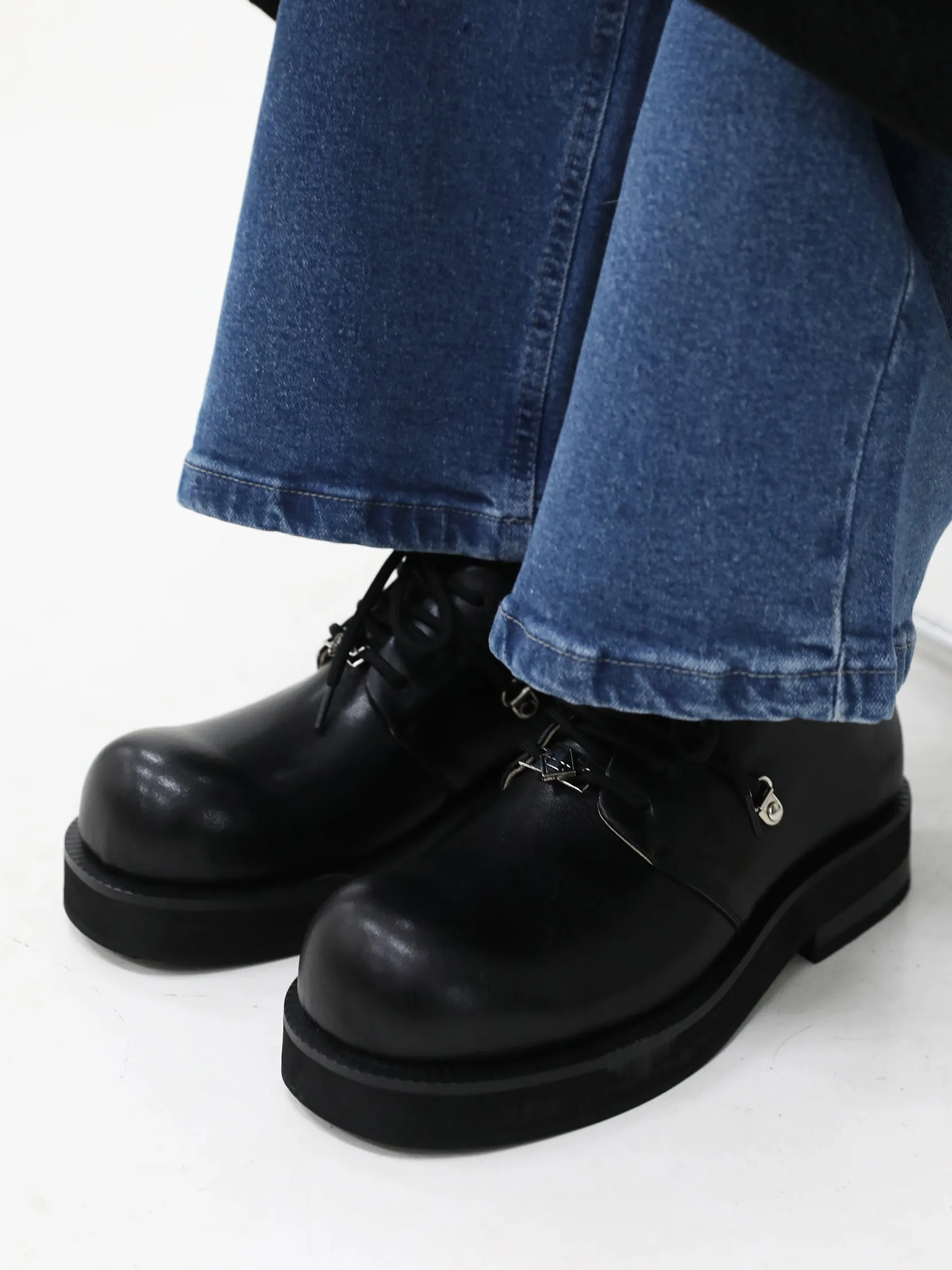 Classic Lace-Up Buckle Shoes