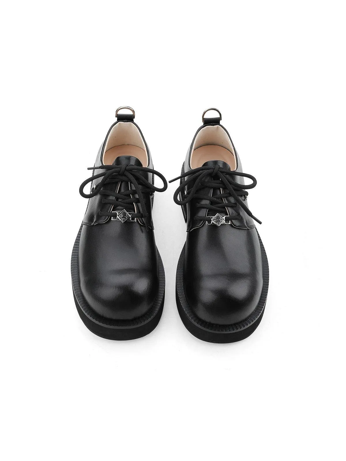 Classic Lace-Up Buckle Shoes