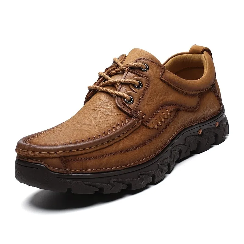 Classic Men Genuine Leather Lace-Up Shoes / Male Shoes in Alternative Style