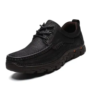 Classic Men Genuine Leather Lace-Up Shoes / Male Shoes in Alternative Style