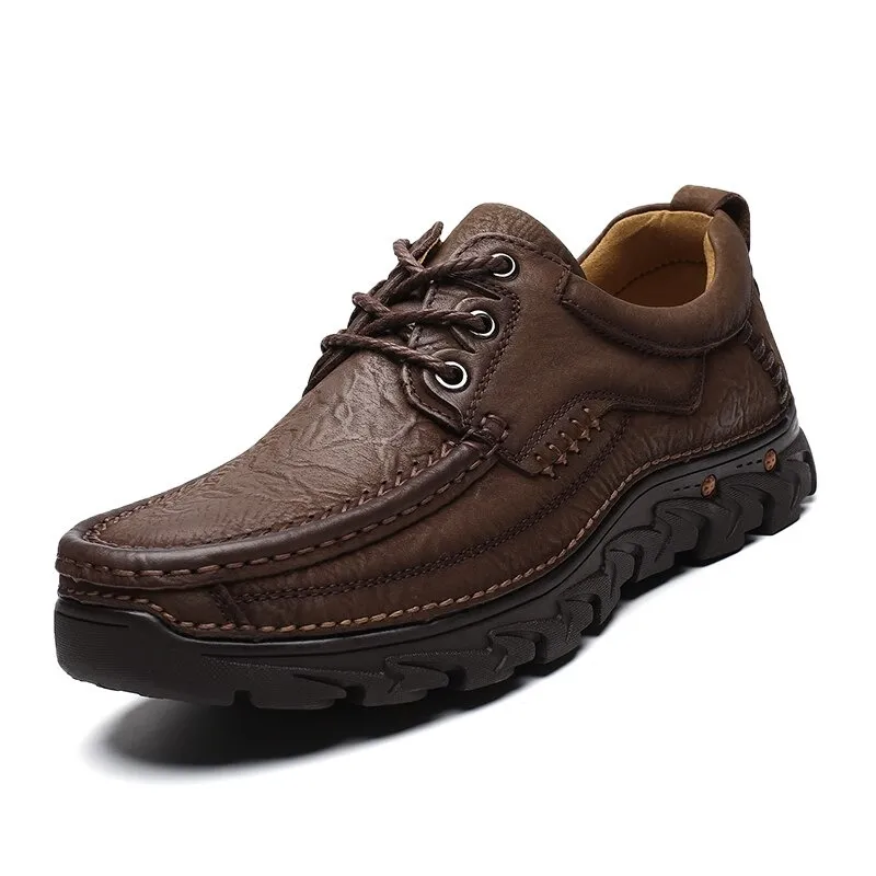 Classic Men Genuine Leather Lace-Up Shoes / Male Shoes in Alternative Style