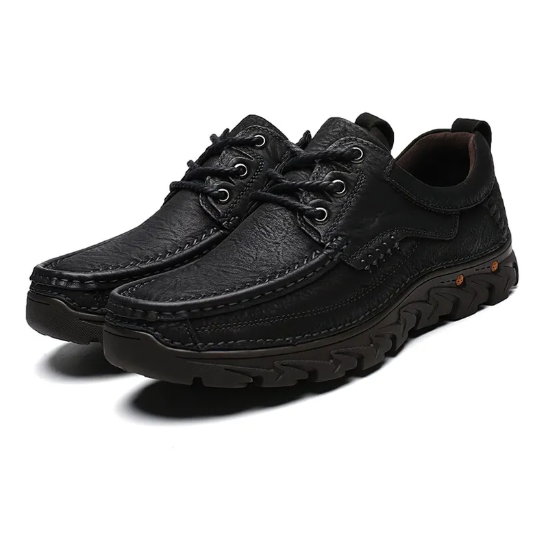 Classic Men Genuine Leather Lace-Up Shoes / Male Shoes in Alternative Style