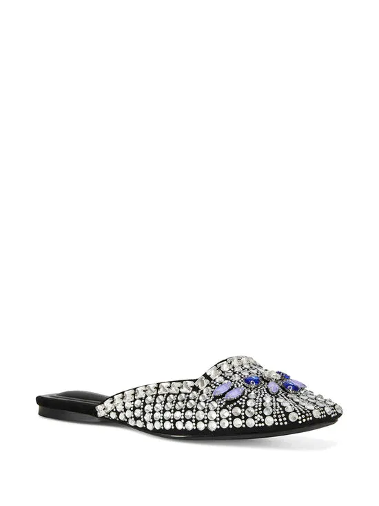 Clutching My Pearls Embellished Slip On Flat