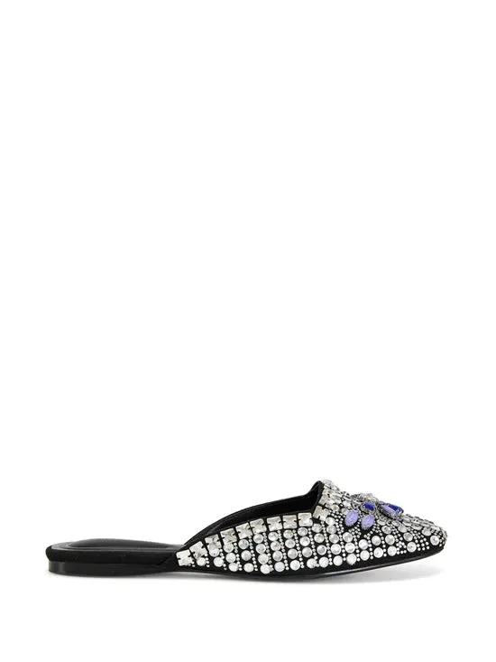 Clutching My Pearls Embellished Slip On Flat