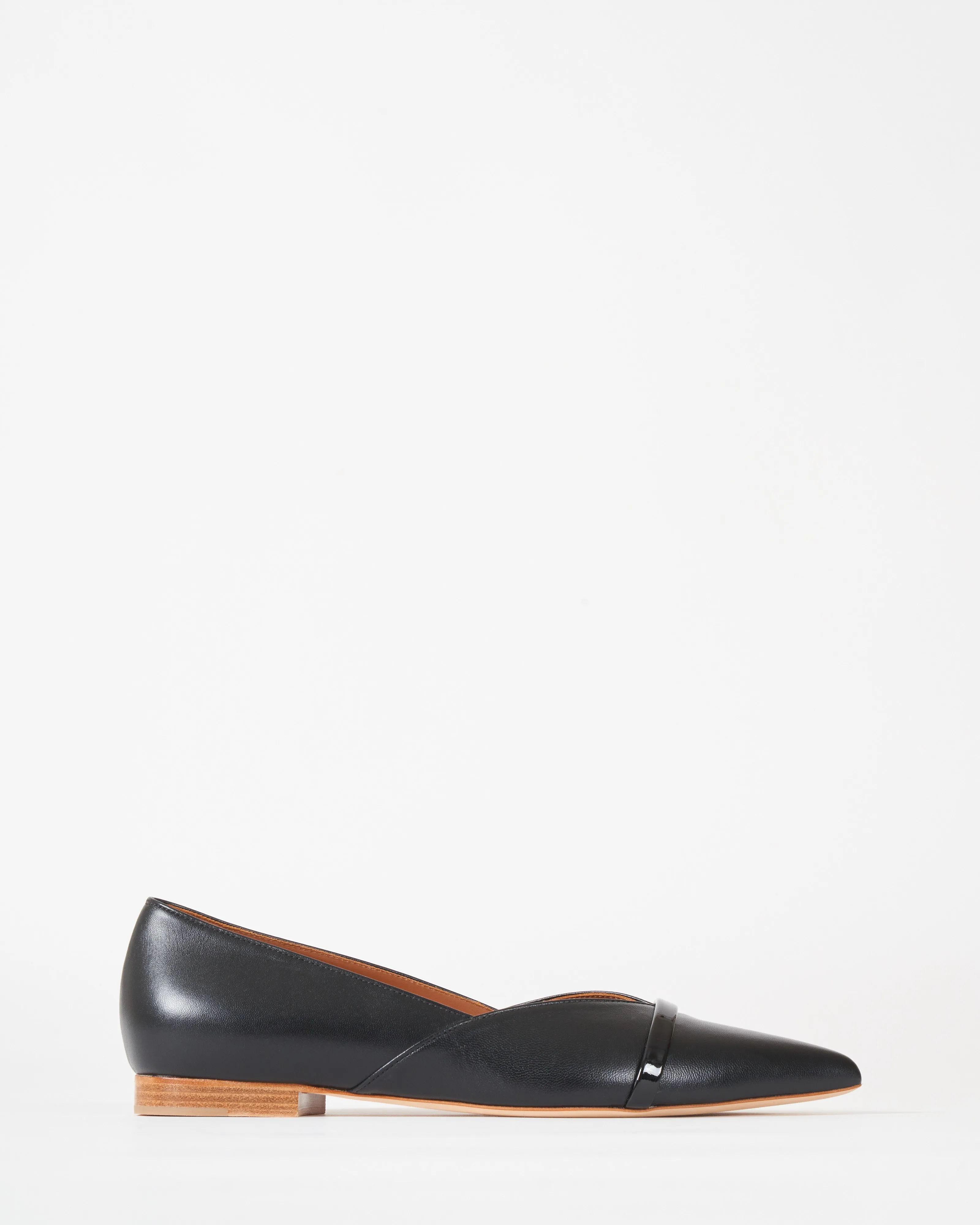 colette flat - black nappa/patent