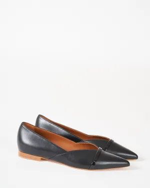 colette flat - black nappa/patent