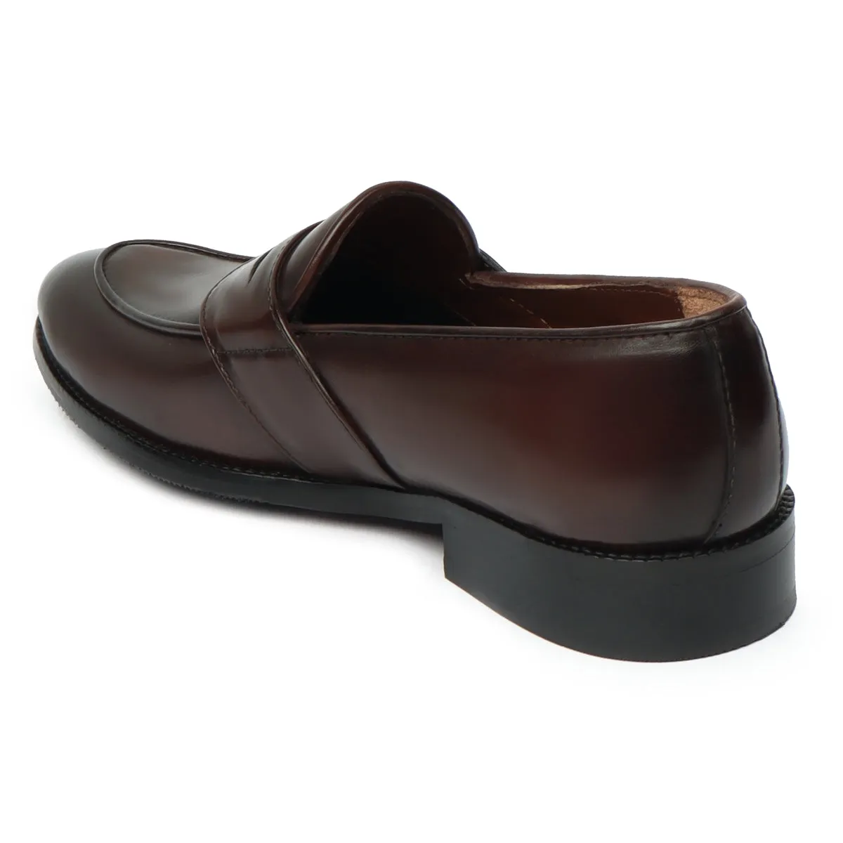 Dark Brown Leather Penny Loafers