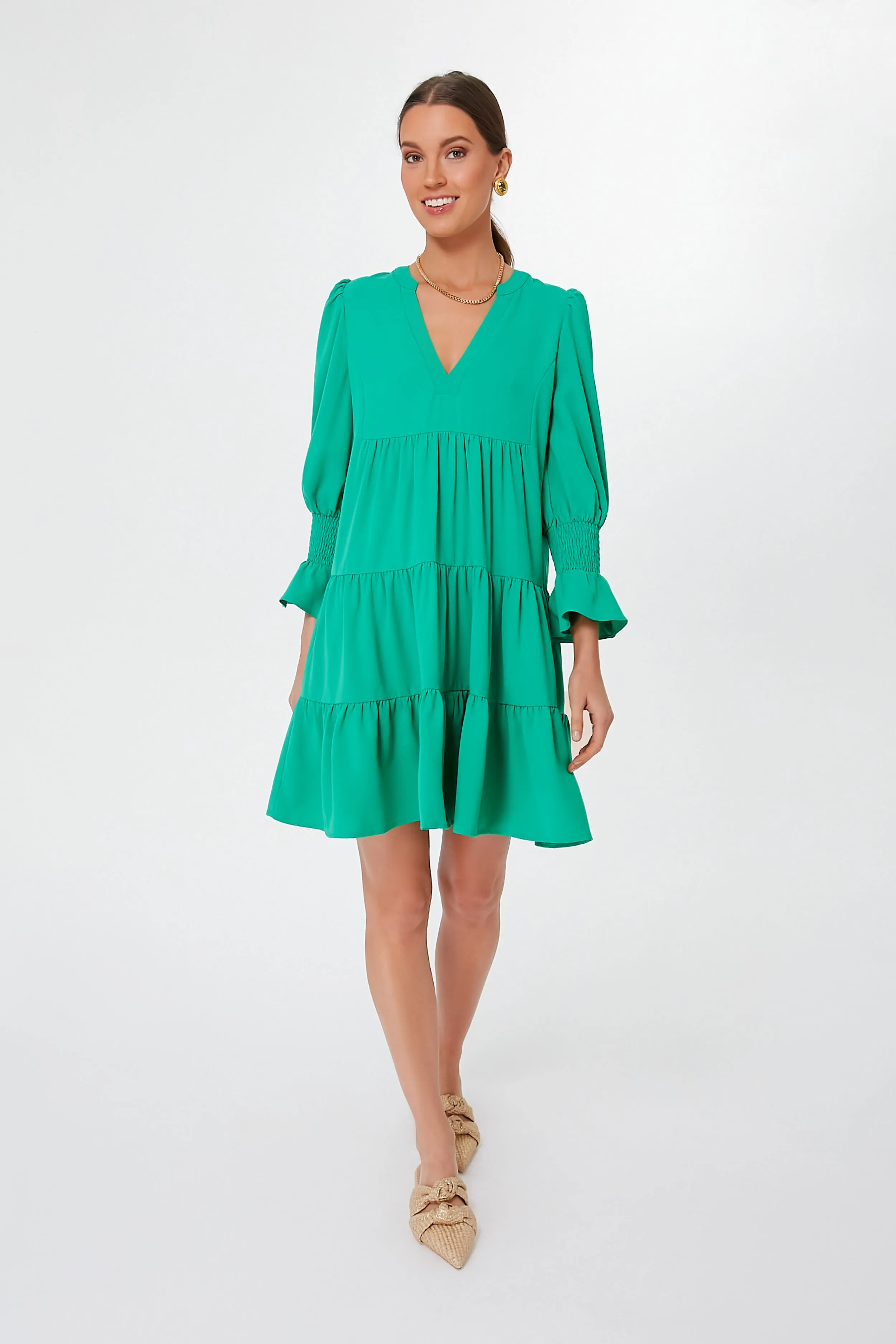 Dunmore Green Crepe Kenzo Dress