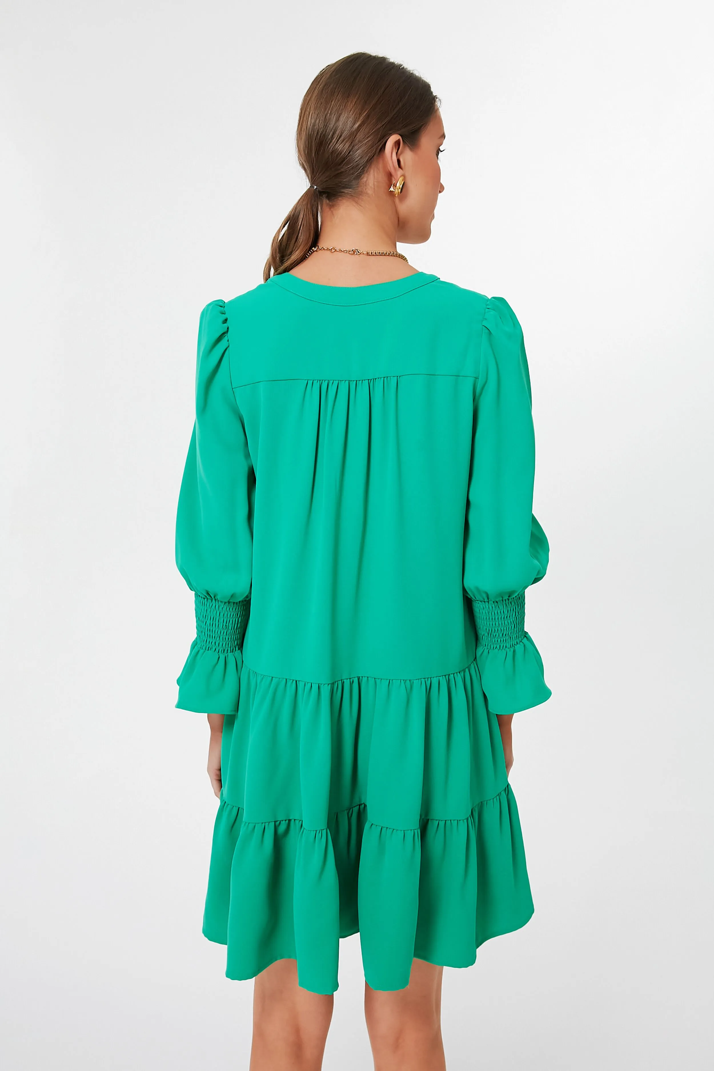 Dunmore Green Crepe Kenzo Dress