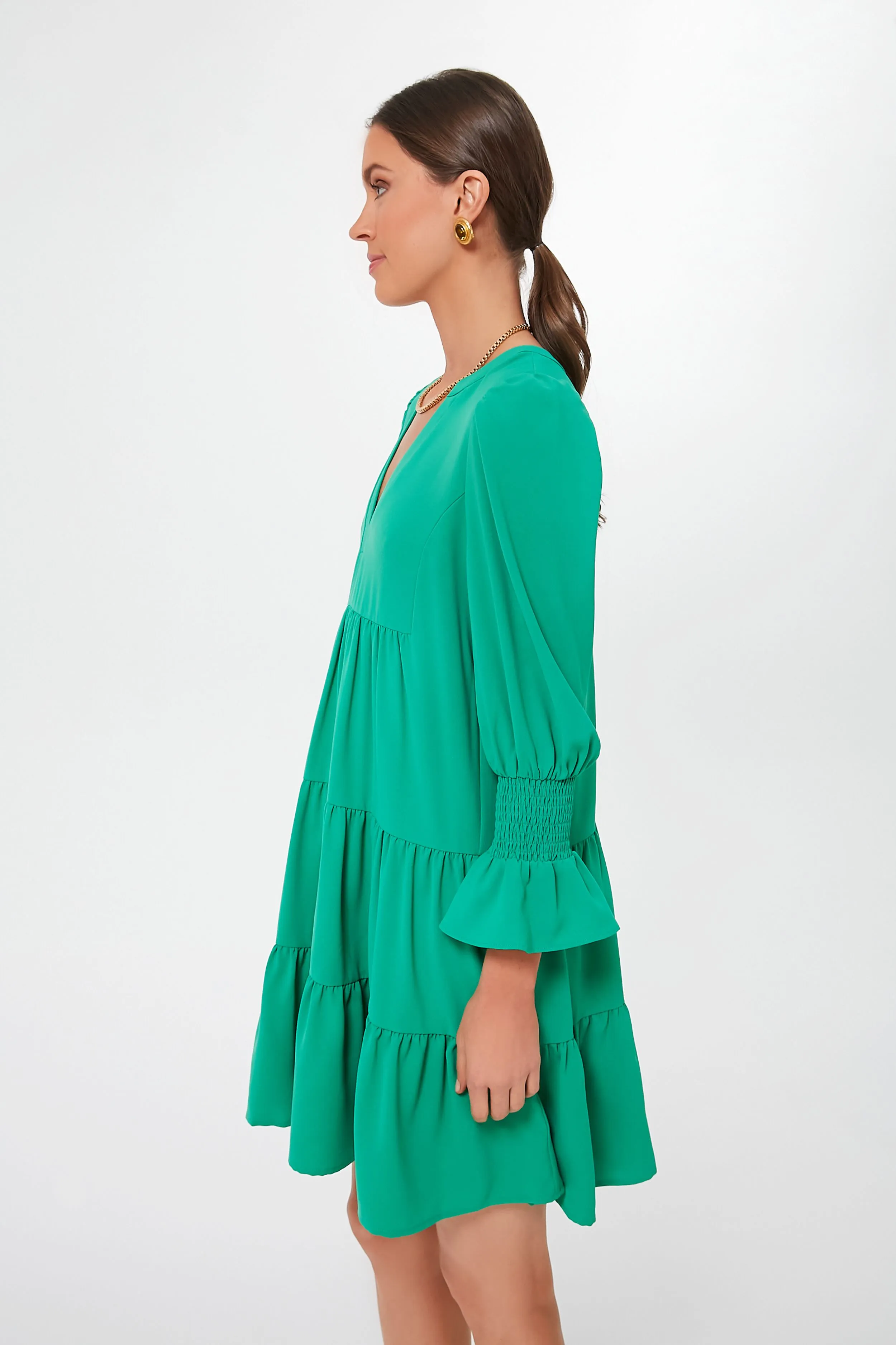 Dunmore Green Crepe Kenzo Dress