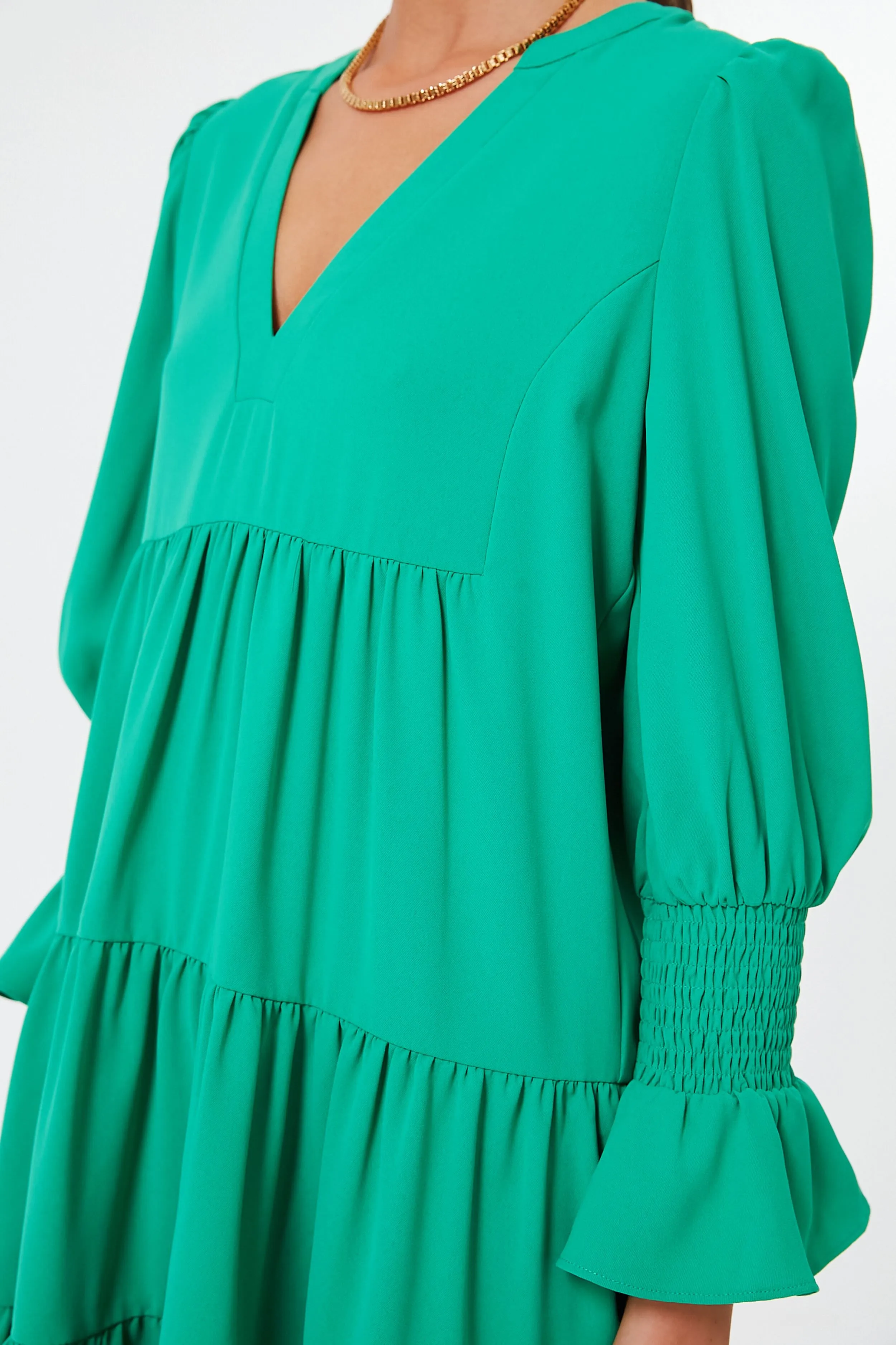 Dunmore Green Crepe Kenzo Dress