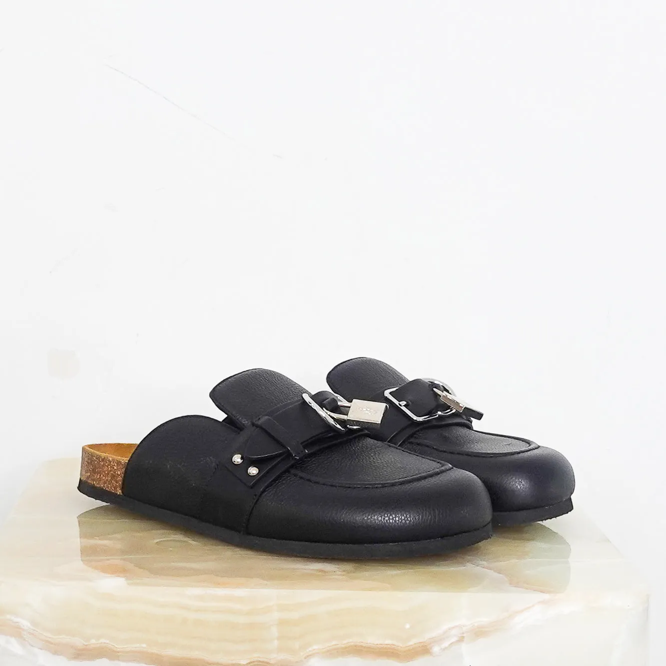 Felt buckle mules RRP £425 (Copy)