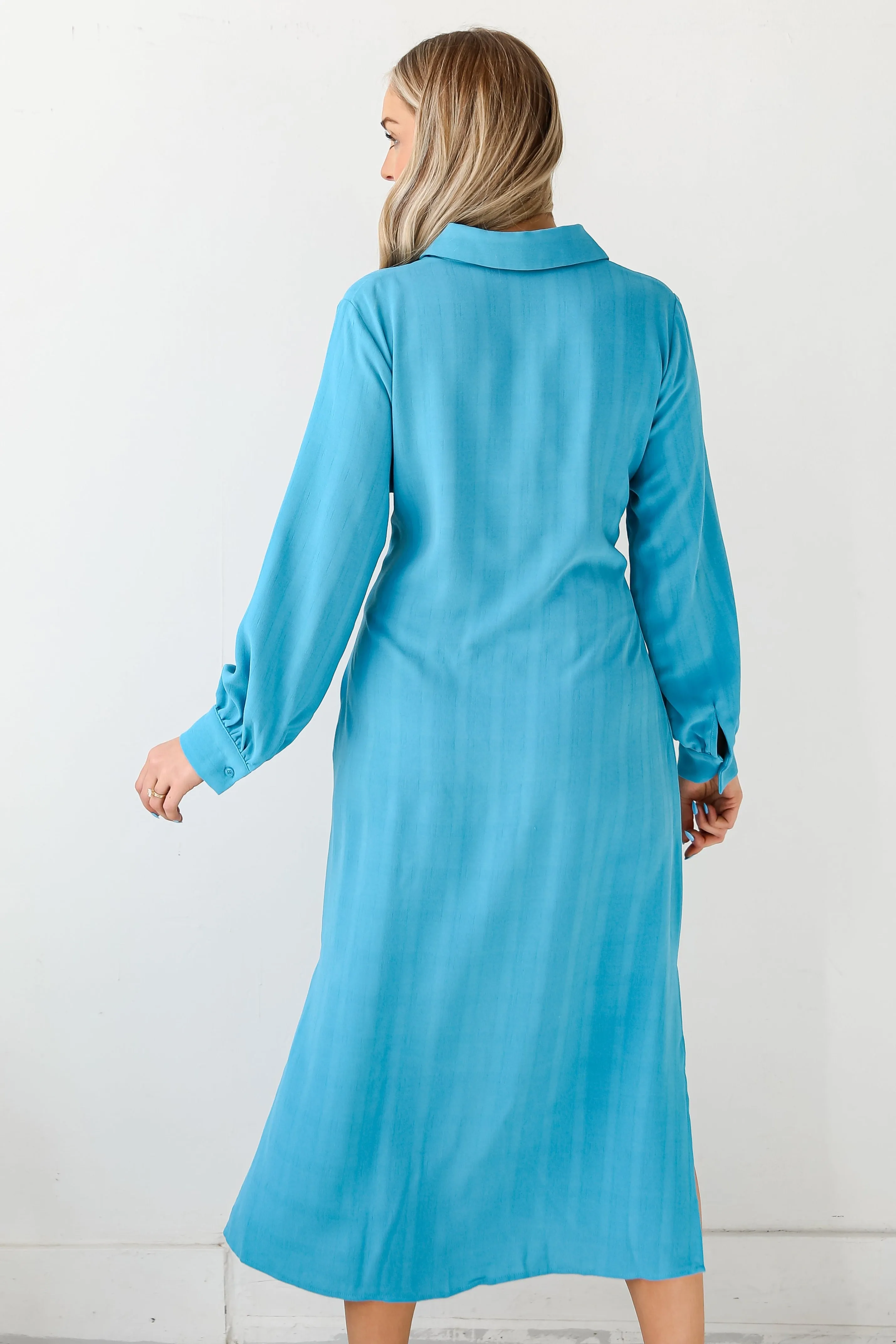 FINAL SALE - Divinely Dreamy Blue Midi Dress