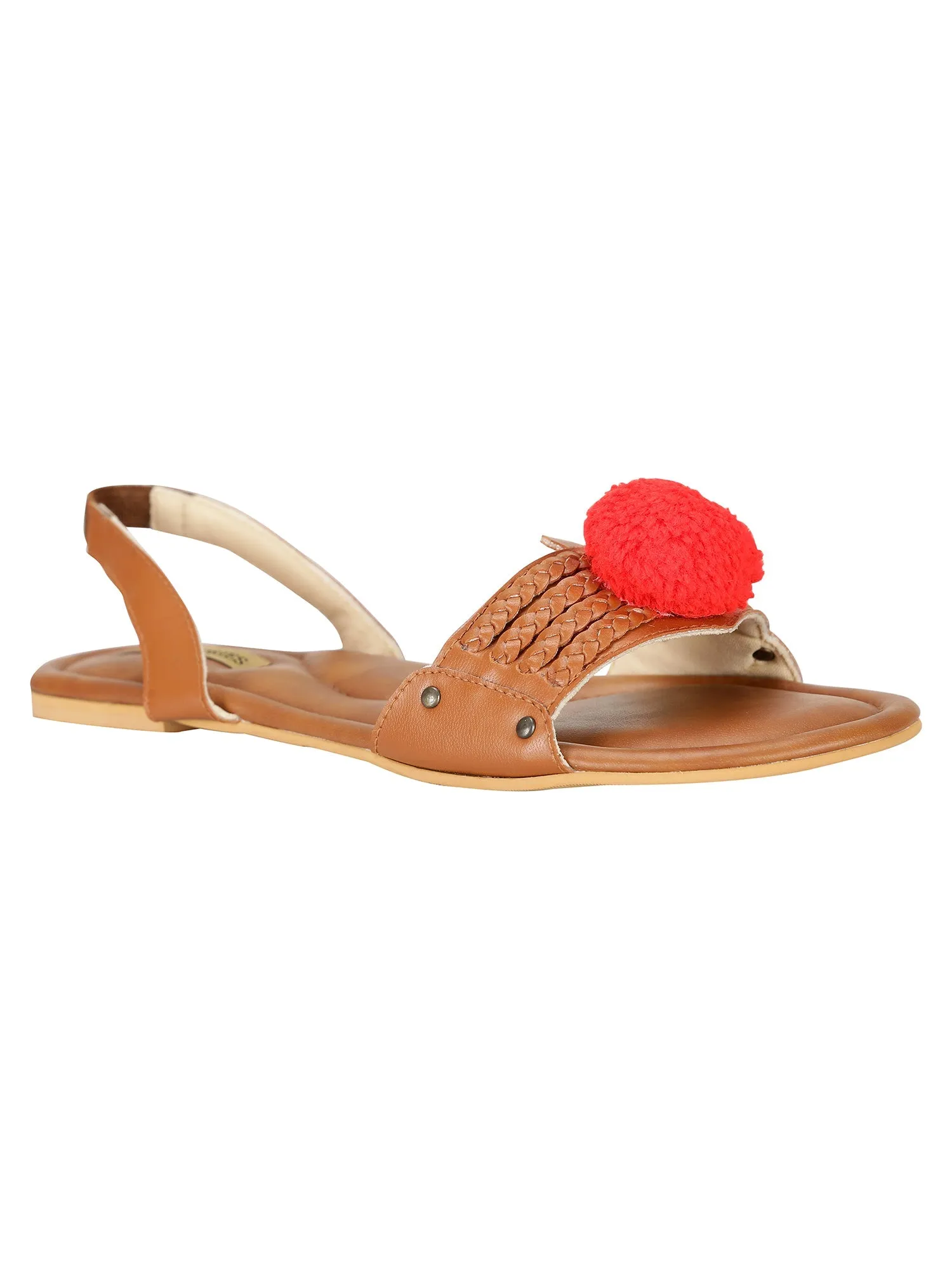 Flats- Criss Cross Tan