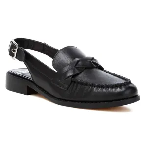 Genuine Leather Loafer Sandals