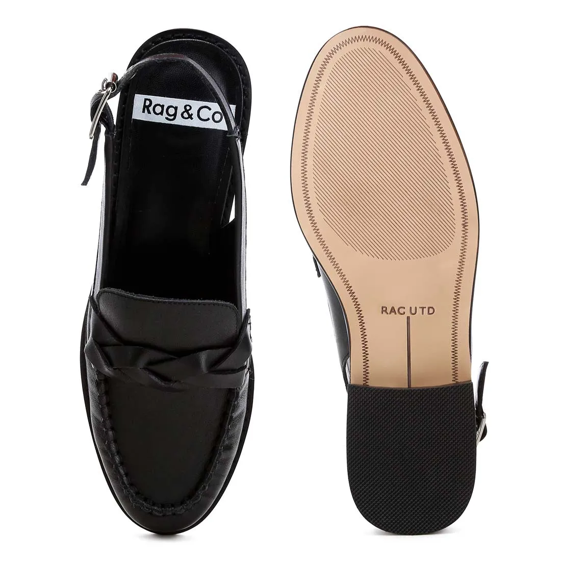 Genuine Leather Loafer Sandals