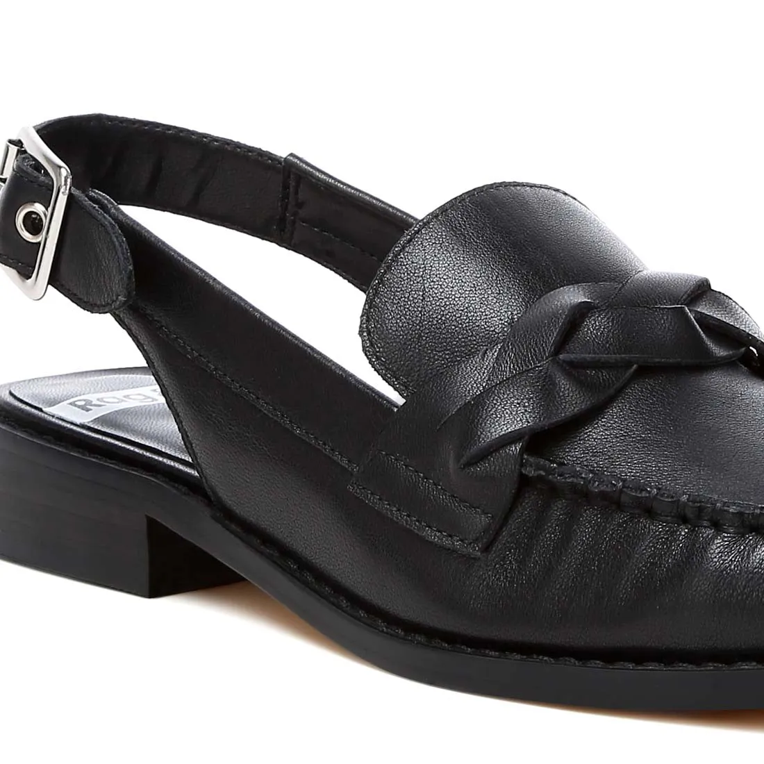 Genuine Leather Loafer Sandals