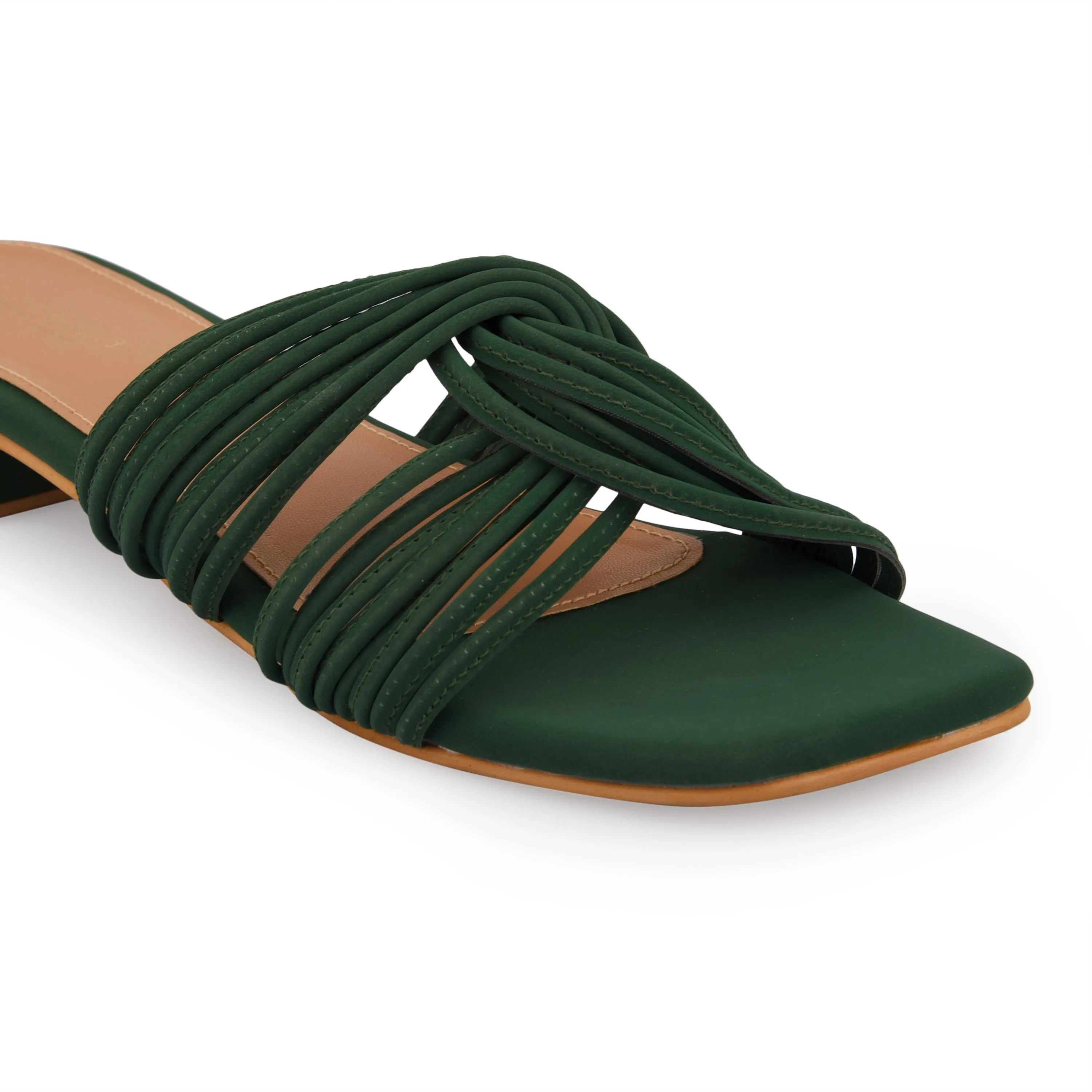 Green Interlock Heels