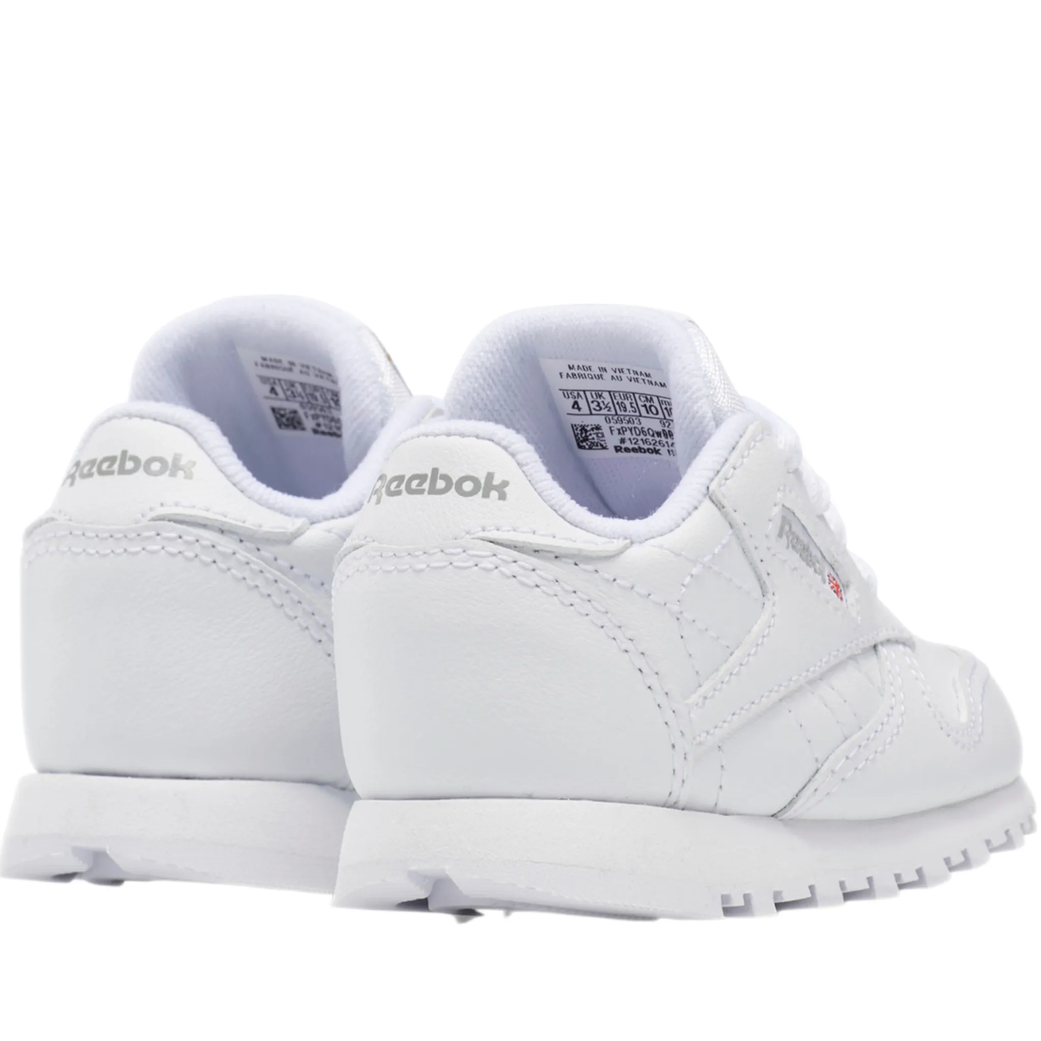 Infants Reebok Classic Leather Shoes - Ftwr White/Ftwr White/Ftwr White