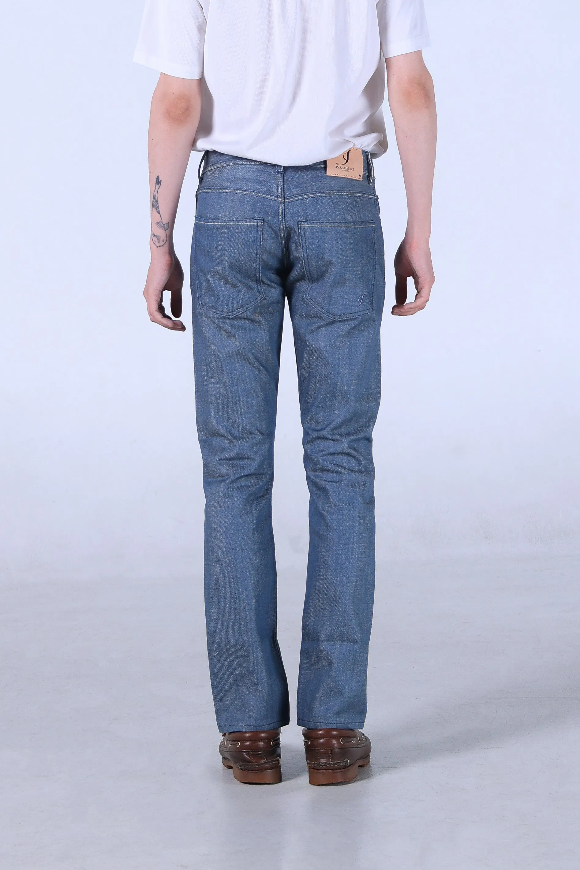 Jack Russel - Men Jeans - Meisterwerk J-RIM7 Slim Fit Green Indigo & Red Selvedge Unsanforized