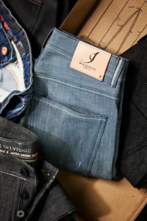 Jack Russel - Men Jeans - Meisterwerk J-RIM7 Slim Fit Green Indigo & Red Selvedge Unsanforized