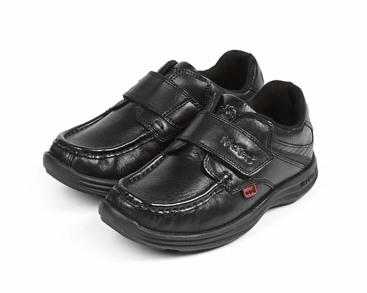 Kickers Reasan Strap Leather JM 112823 Kid's Shoes Black