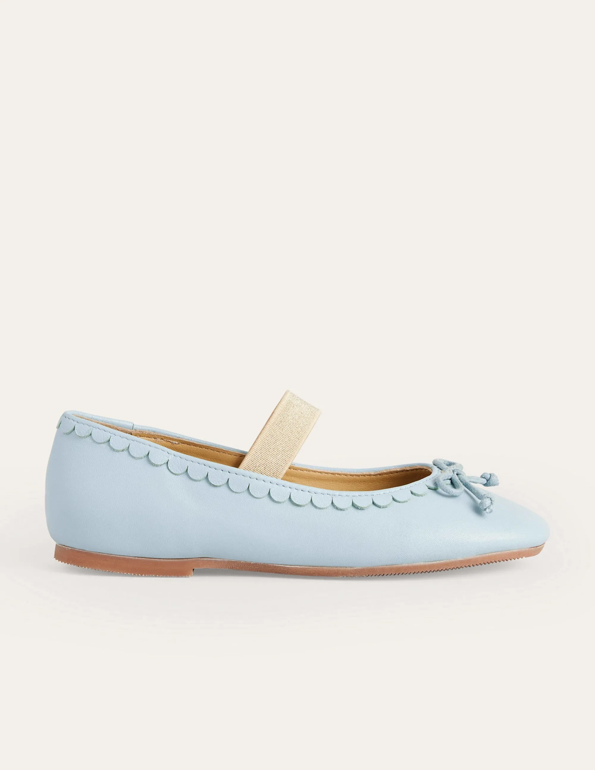 Leather Ballet Flat-Provence Blue