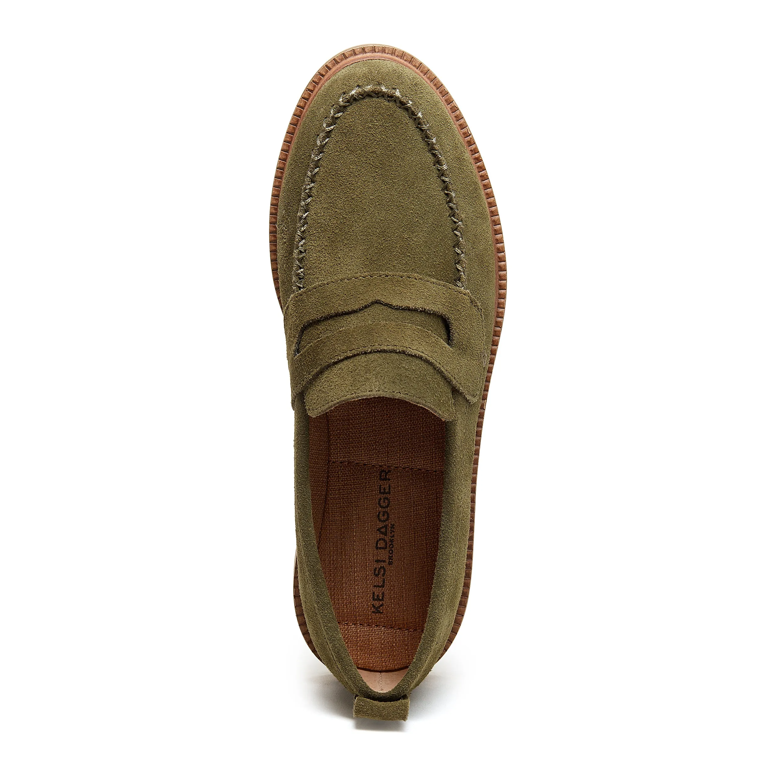 Lens Olive Wide Width Loafers