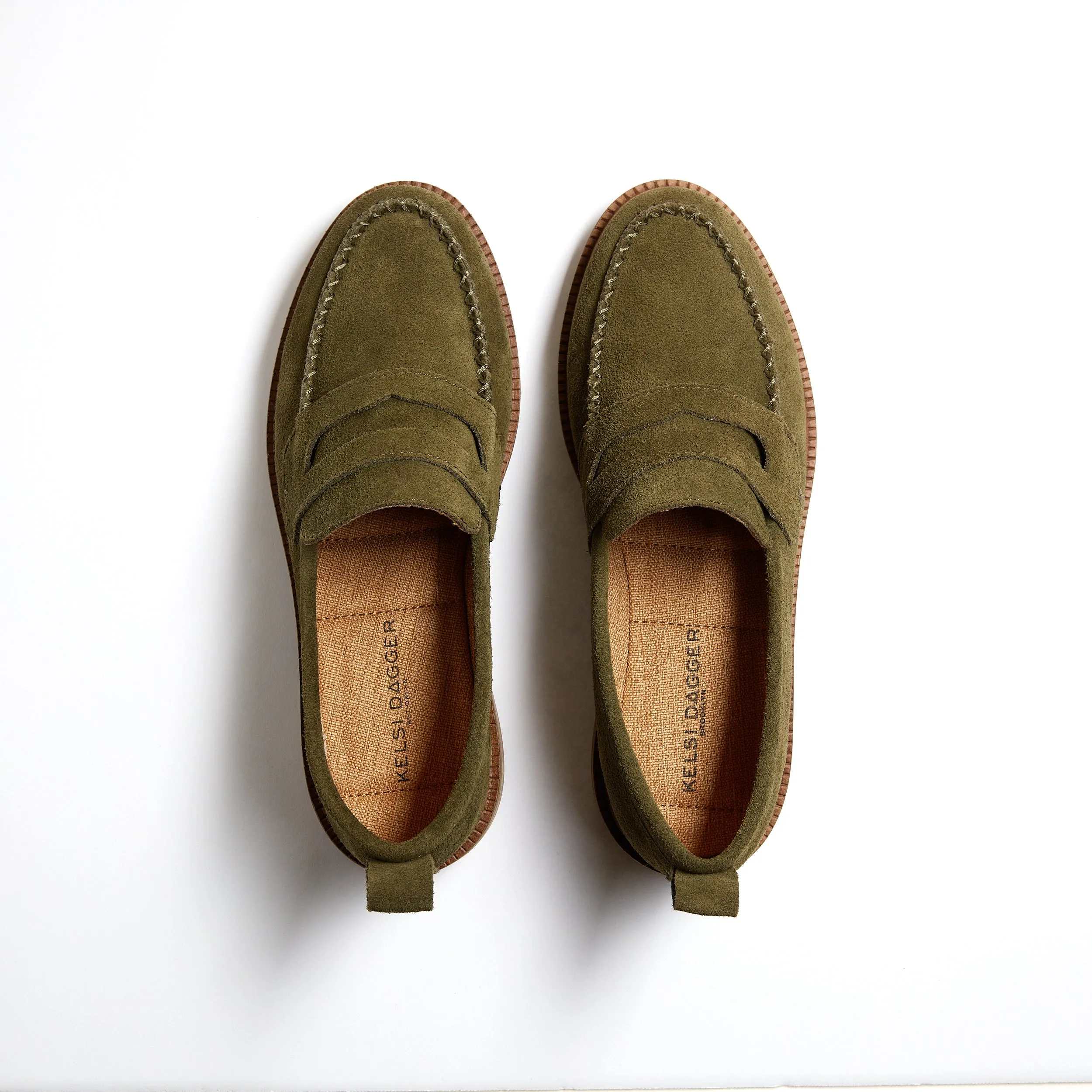 Lens Olive Wide Width Loafers