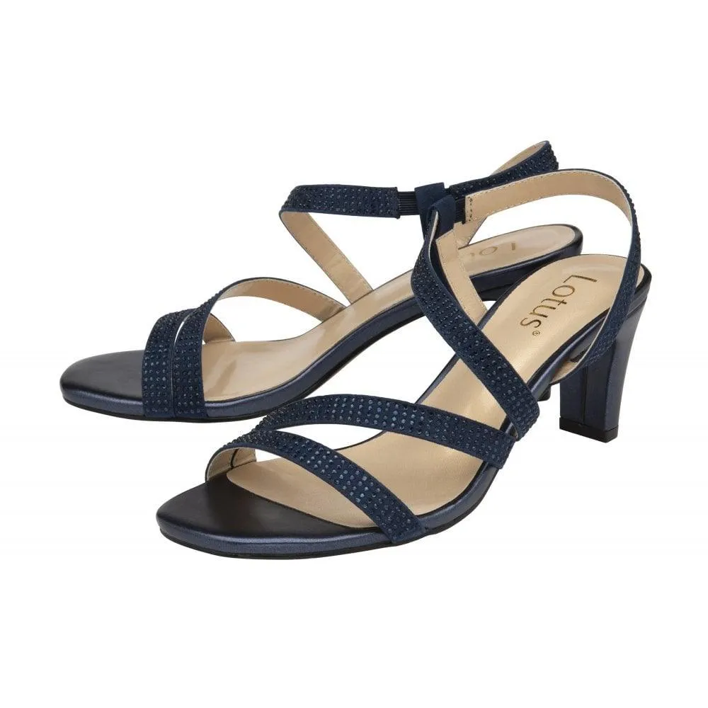 Lotus Womens Sandal Bernadette Navy Pearl