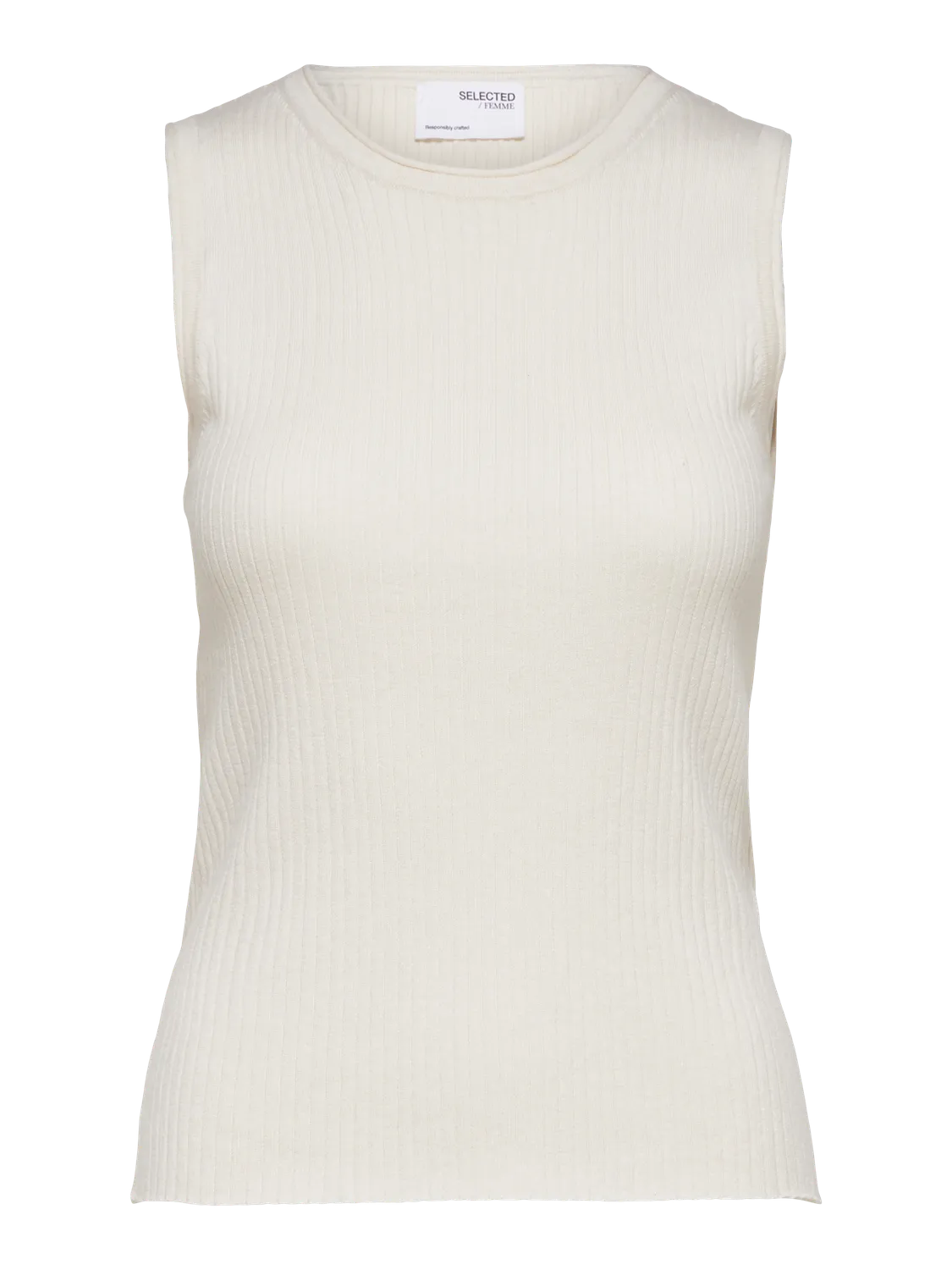 Lydia Sl O-Neck Knit Top - Birch