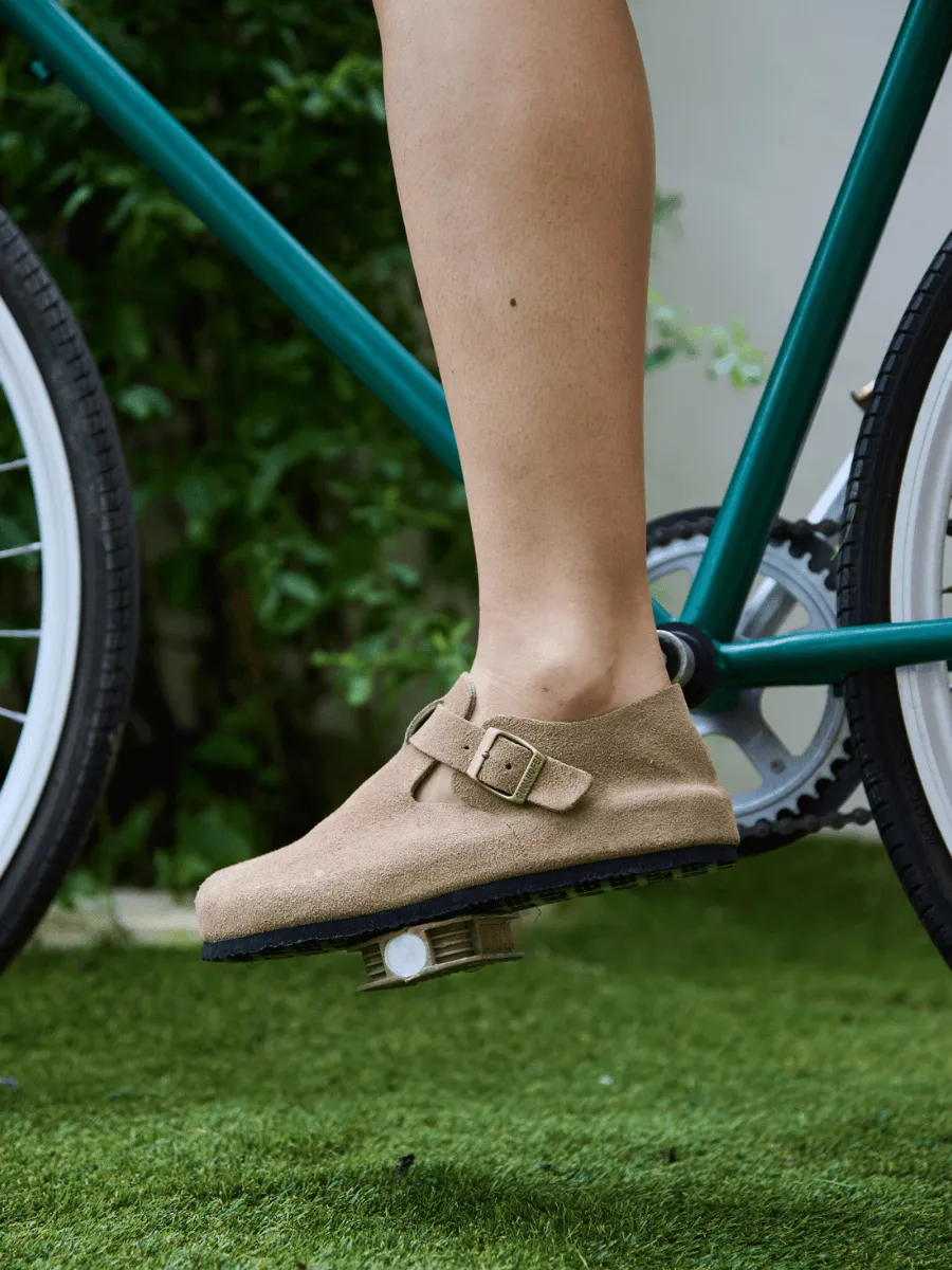 MAIBULUN | Seashore Suede Clog Loafer - Khaki