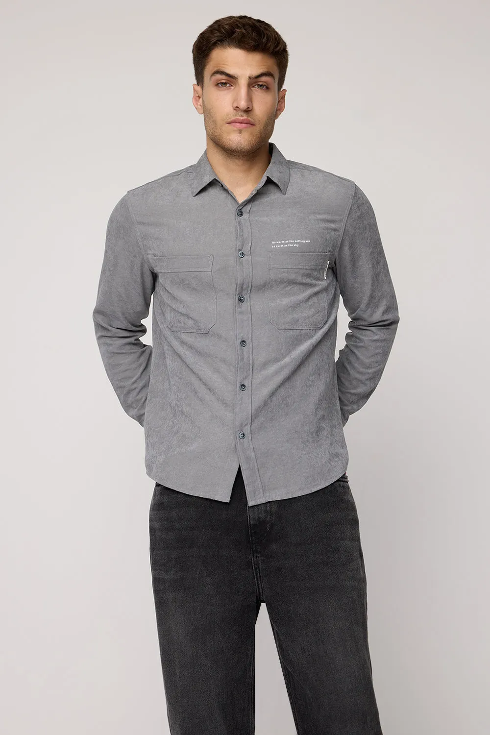 Men's Charcoal Grey Soft Touch Shirt