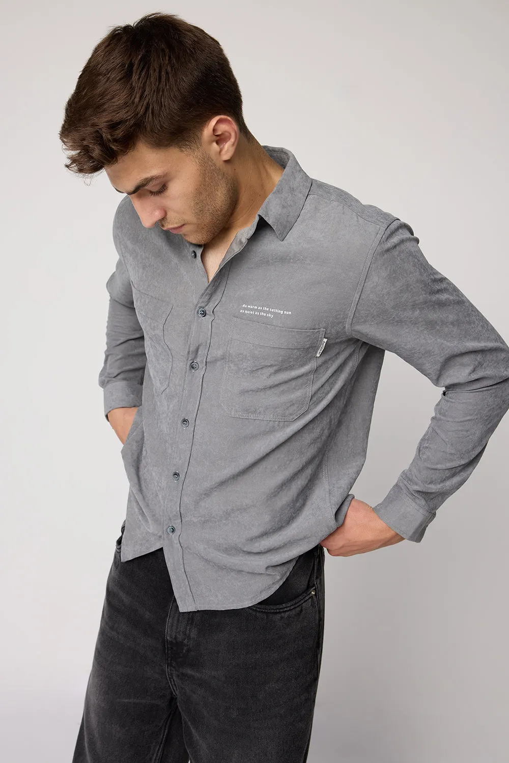 Men's Charcoal Grey Soft Touch Shirt