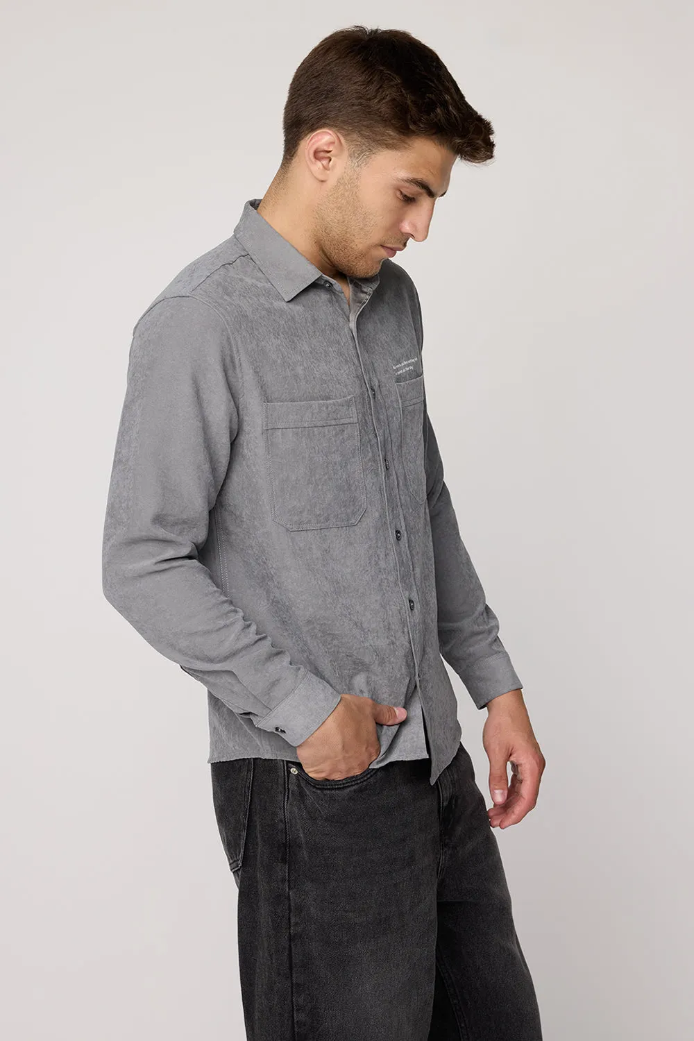 Men's Charcoal Grey Soft Touch Shirt