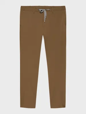 MERSINO MILANO EDITION CARAMEL DRAWSTRING TROUSERS - DESIGN IN ITALY