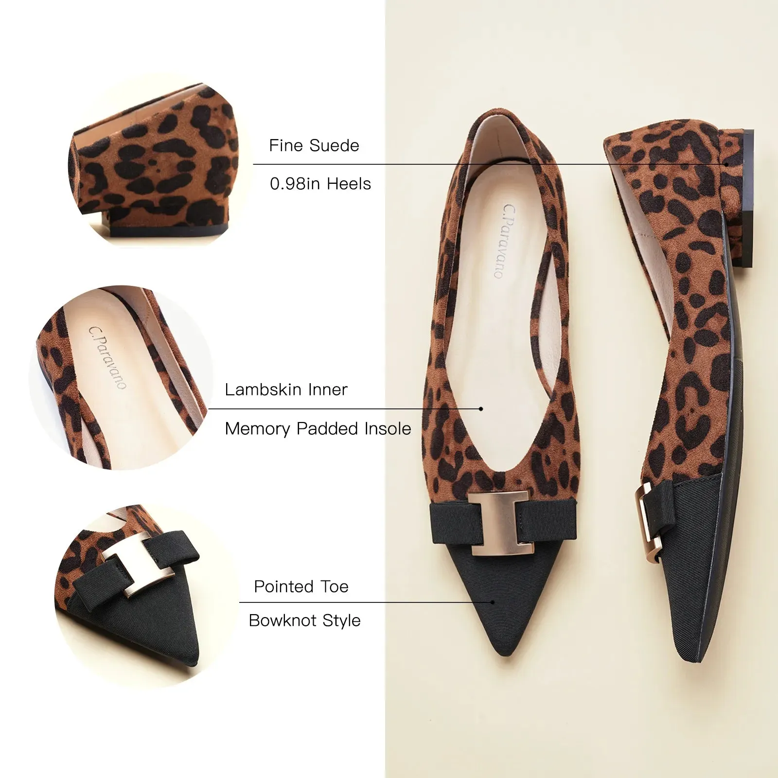 Metal Tie Flats (Aida) Leopard