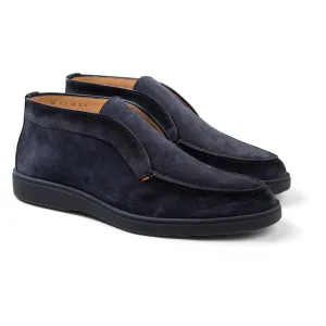 Navy Blue Suede Desert Boots